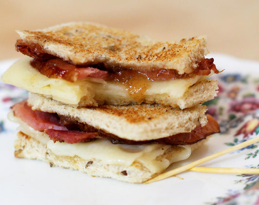 Apple Butter Ham and Cheese Tea Sandwiches