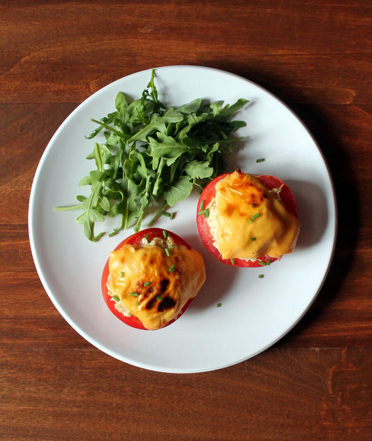 Tuna Stuffed Tomato Melts