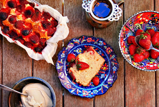 Strawberry Tea Bread with Almond Cream Cheese Filling