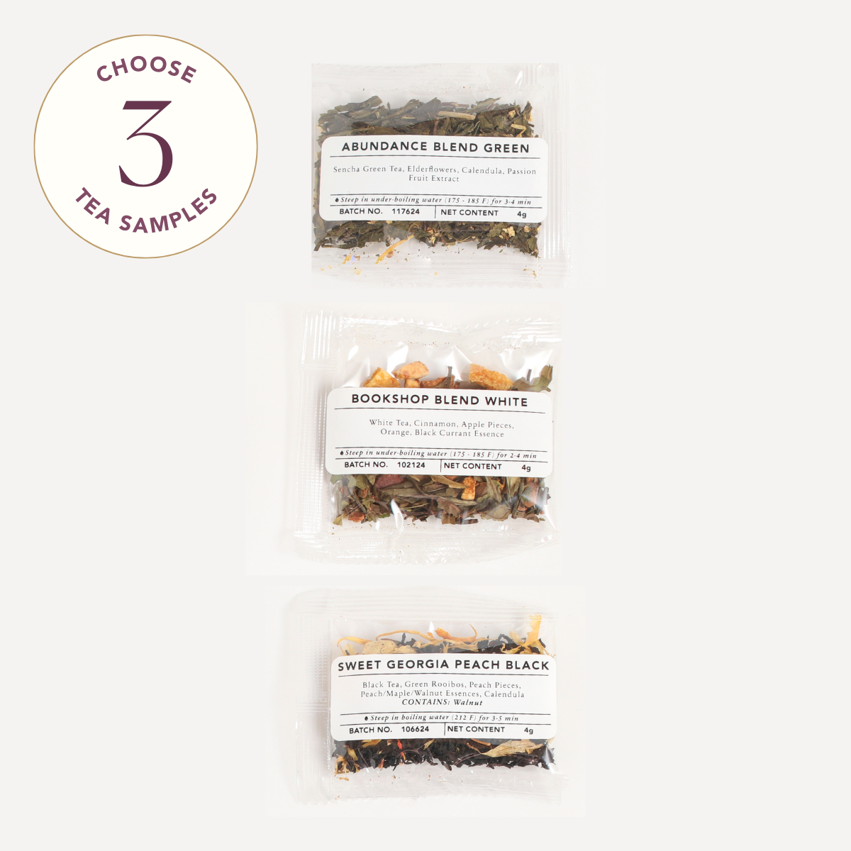 Custom Tea Sample Pack (3 Tea Samples)