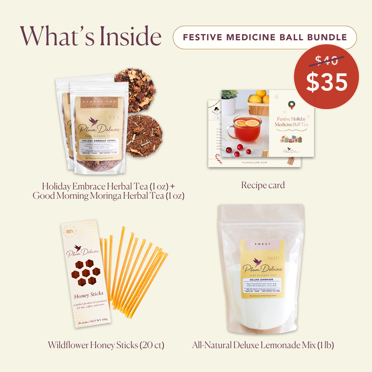 Festive Medicine Ball Recipe Immunity Tea Bundle